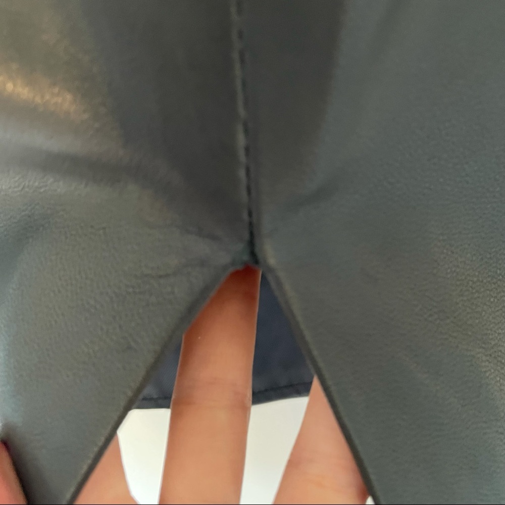 Paper Denim & Cloth Lambskin Leather Pencil Skirt - Picture 13 of 14